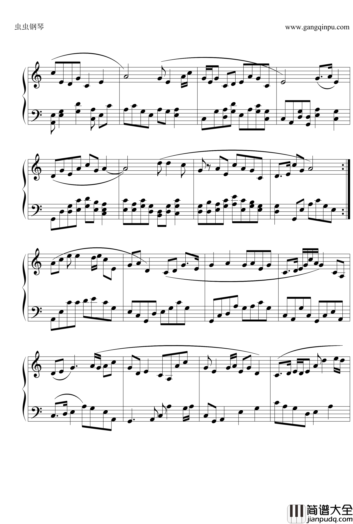 离散村的牧民钢琴谱_525693039