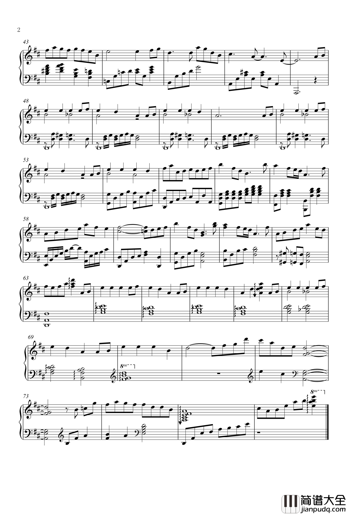 长头发钢琴谱_许哲佩