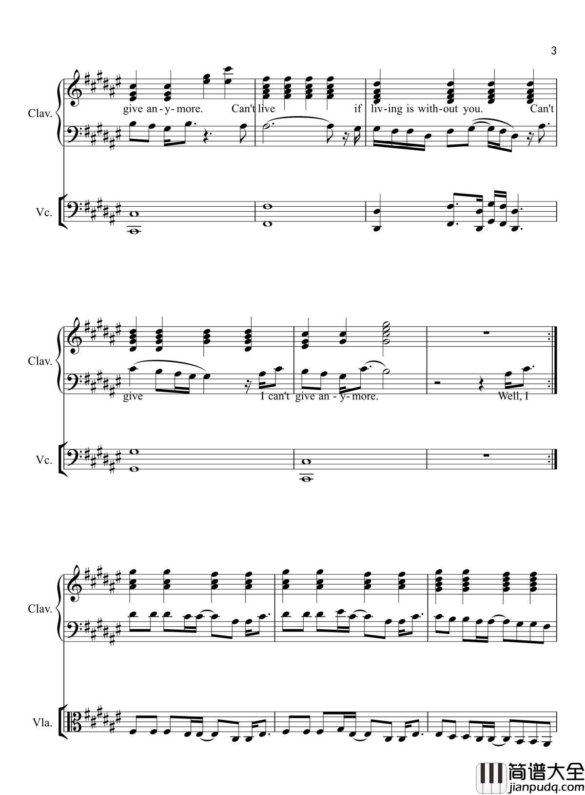 without_you钢琴谱_Mariah_Carey