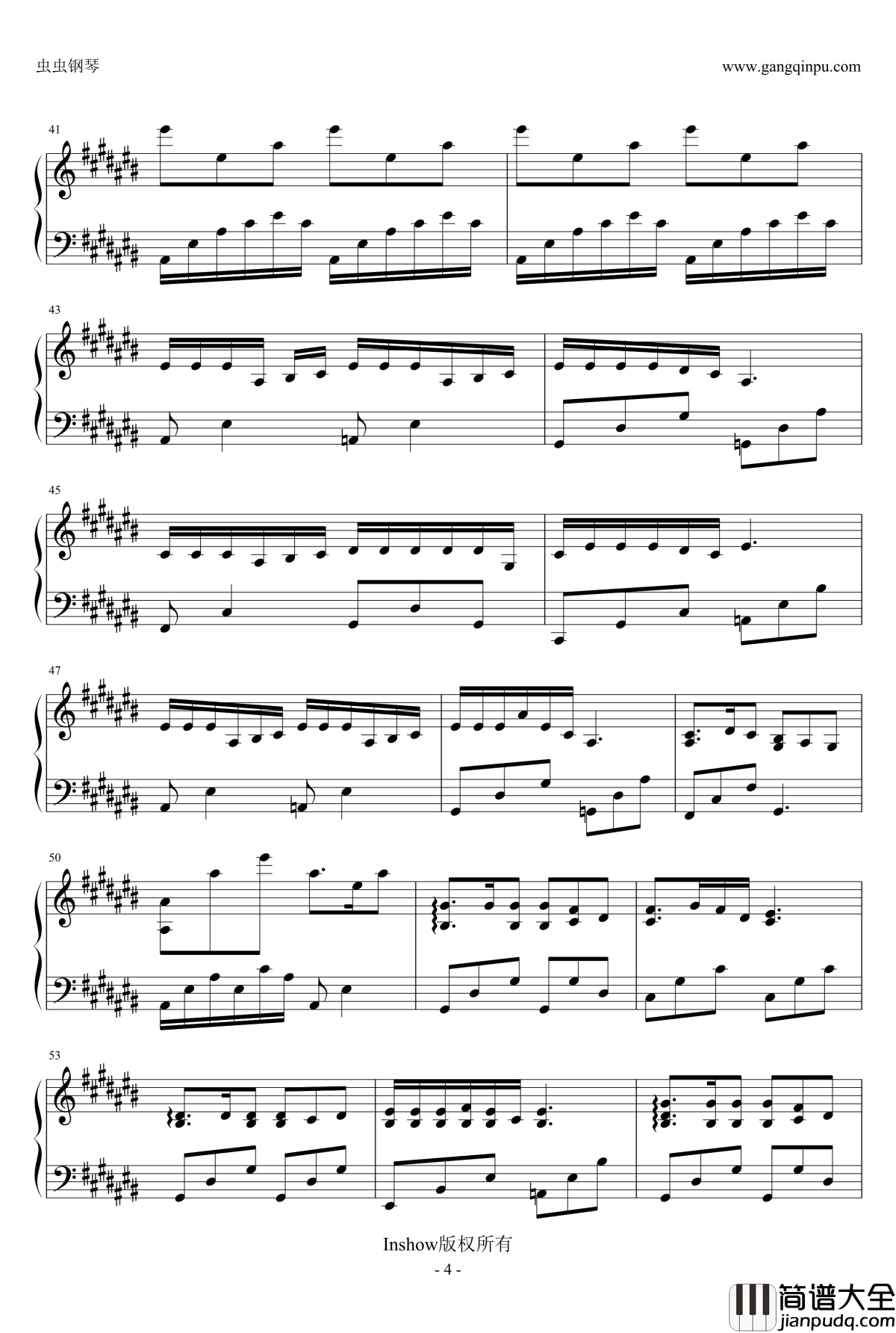 匆匆那年钢琴谱_电影_匆匆那年_主题曲_王菲