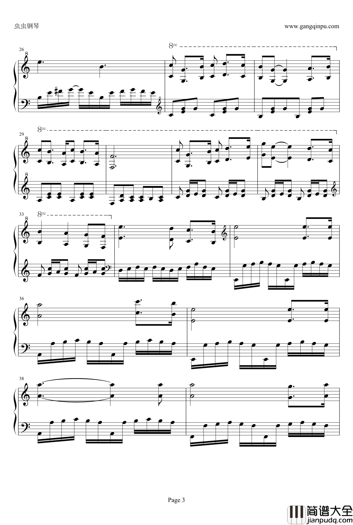 Les_Monstres钢琴谱_黑暗旅行