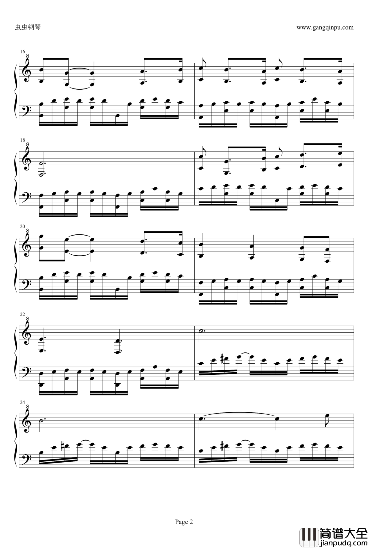 Les_Monstres钢琴谱_黑暗旅行