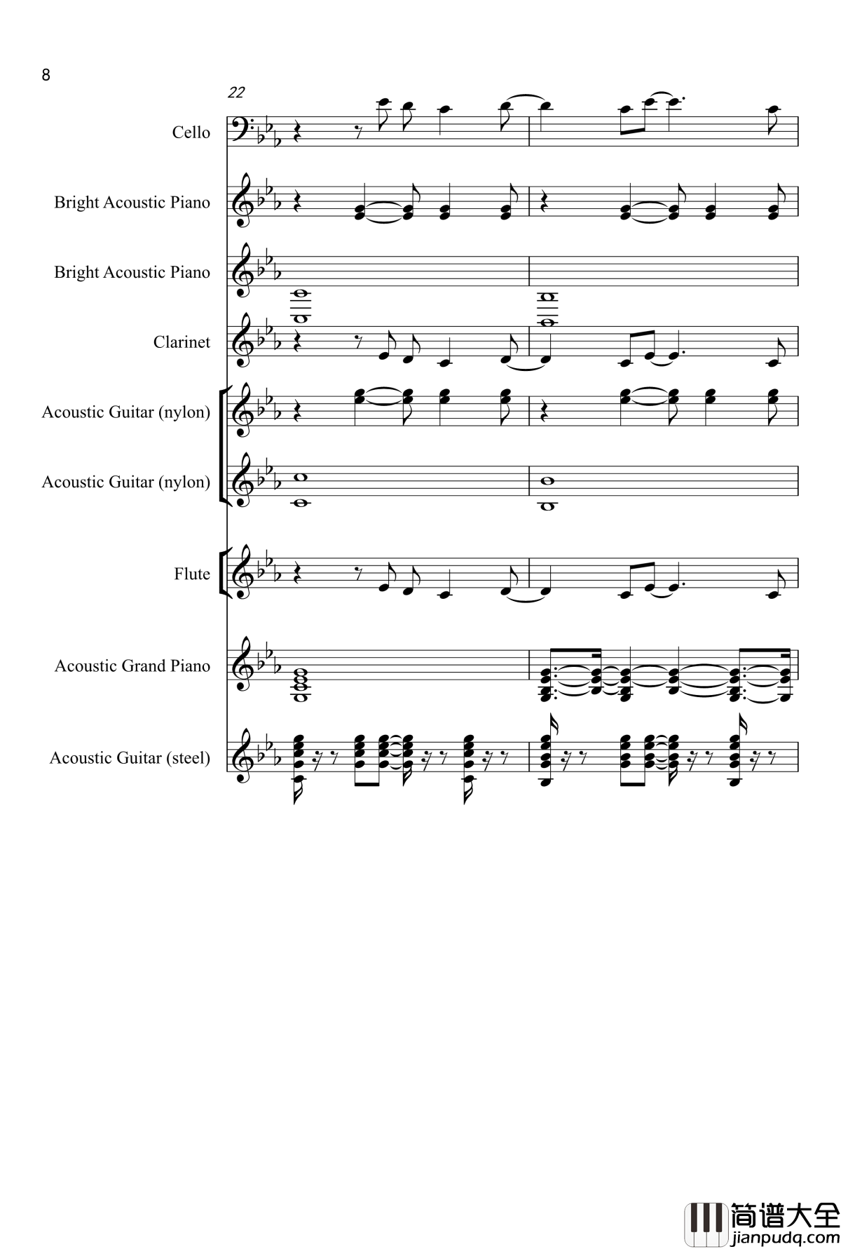 Love_song钢琴谱_Adele_Laurie_Blue_Adkins