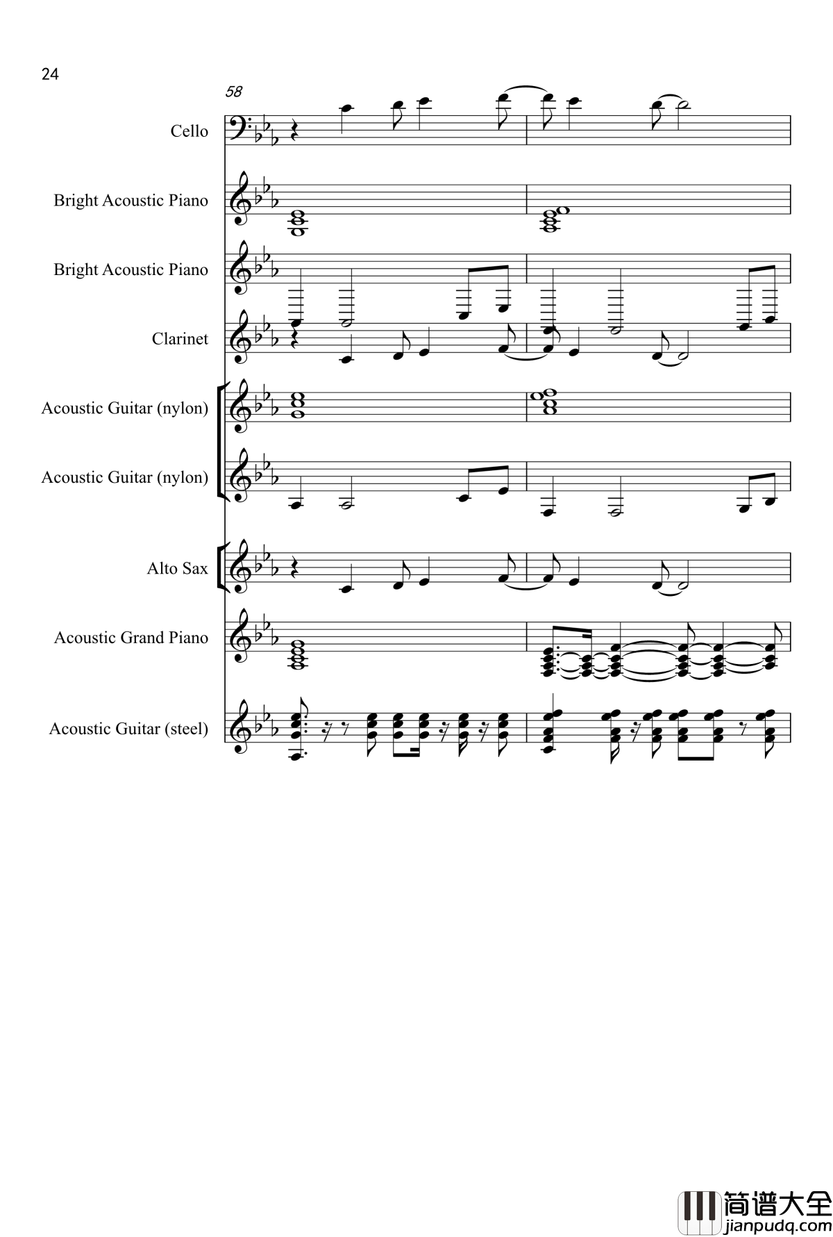 Love_song钢琴谱_Adele_Laurie_Blue_Adkins