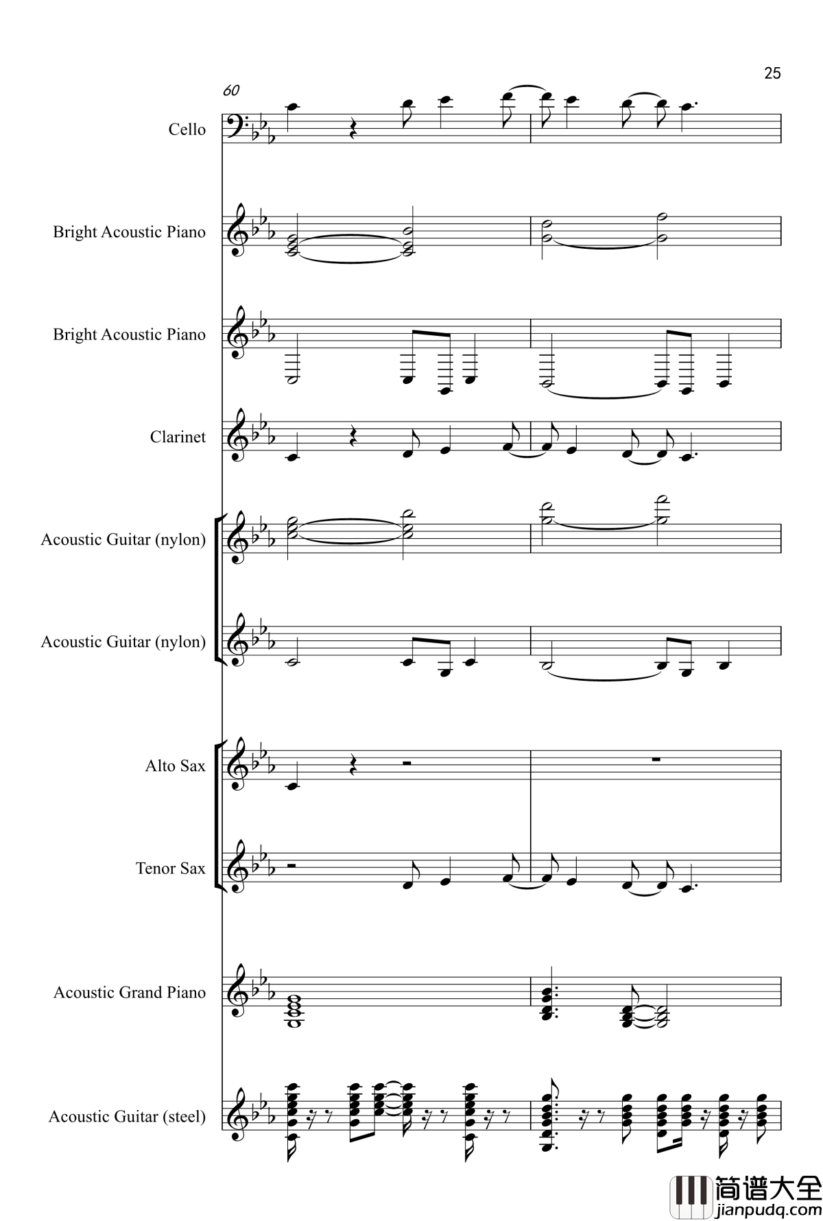 Love_song钢琴谱_Adele_Laurie_Blue_Adkins