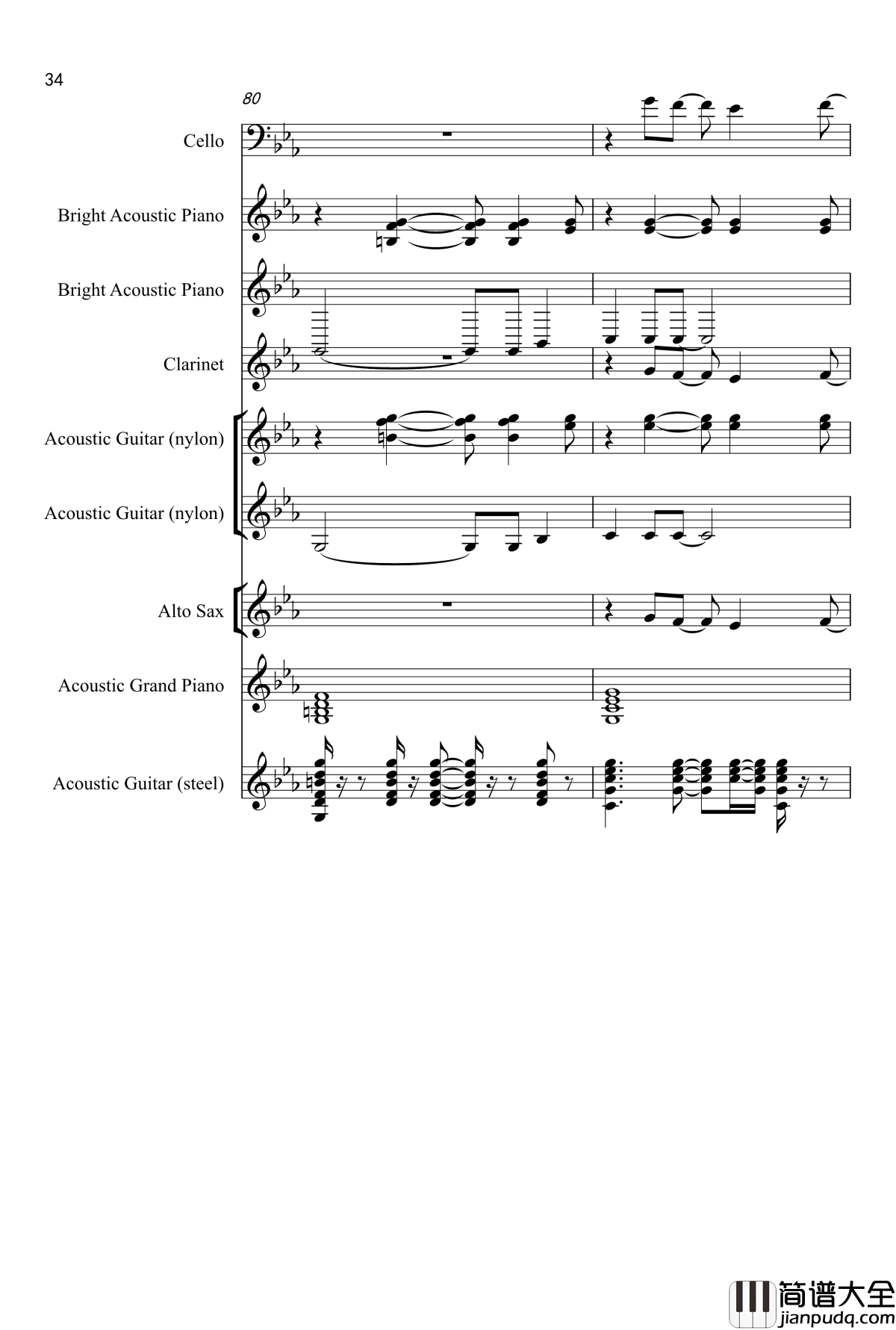 Love_song钢琴谱_Adele_Laurie_Blue_Adkins