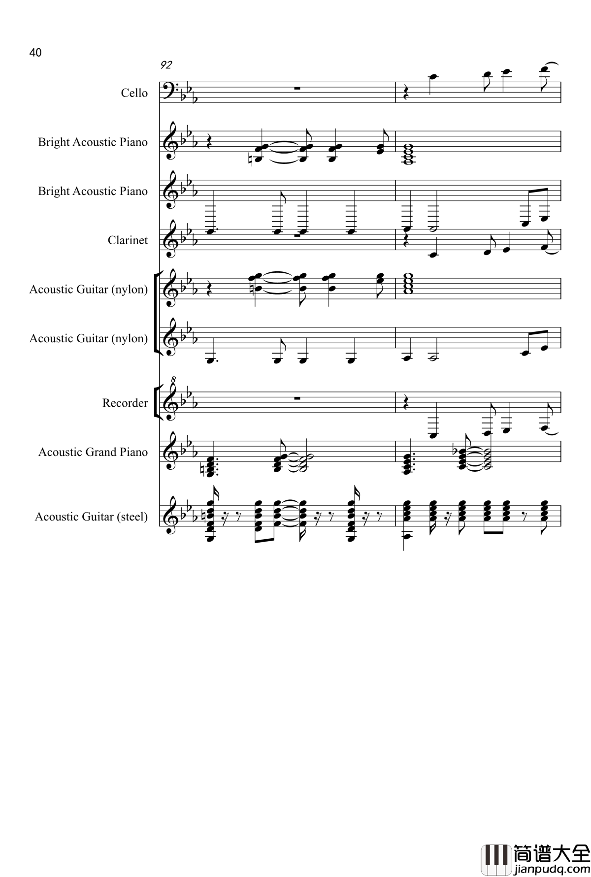 Love_song钢琴谱_Adele_Laurie_Blue_Adkins