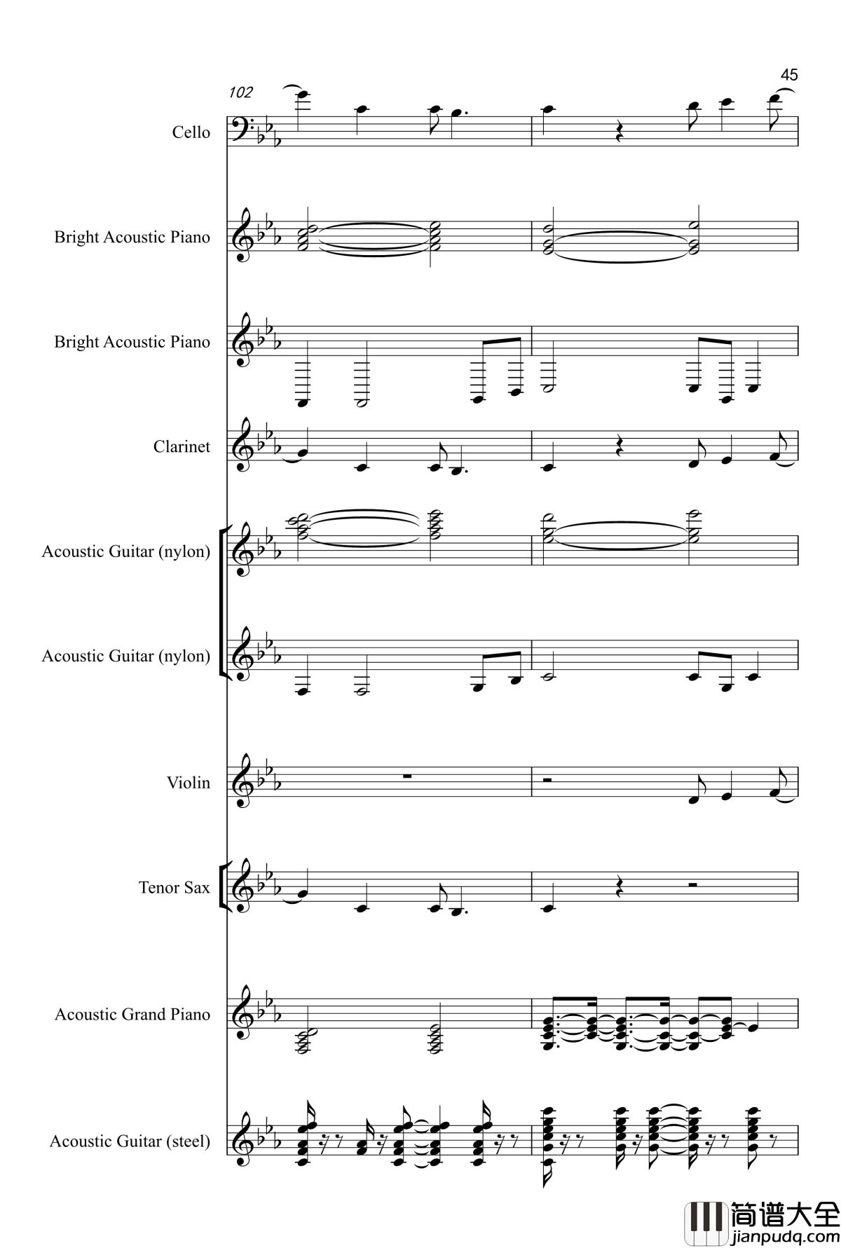 Love_song钢琴谱_Adele_Laurie_Blue_Adkins