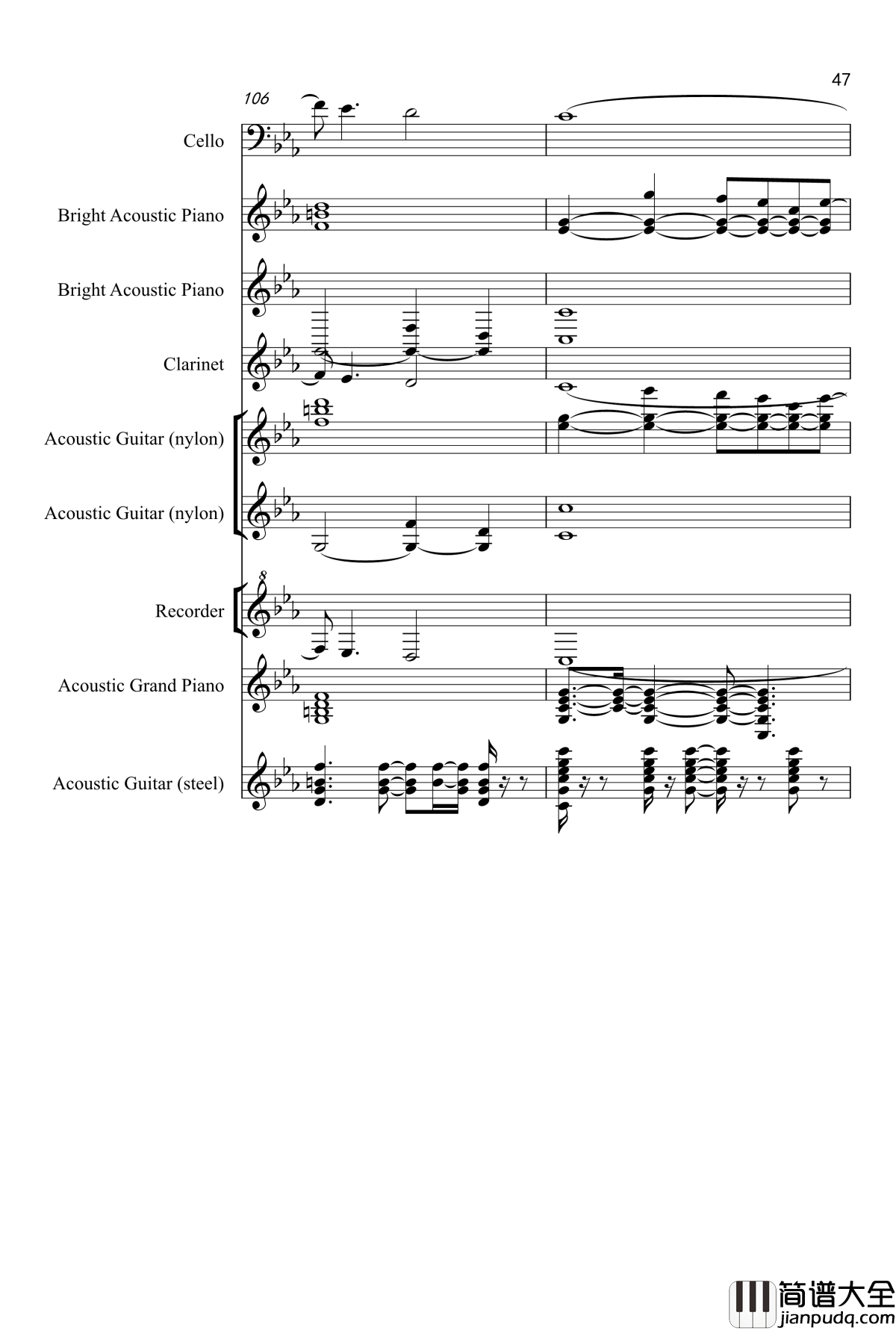 Love_song钢琴谱_Adele_Laurie_Blue_Adkins