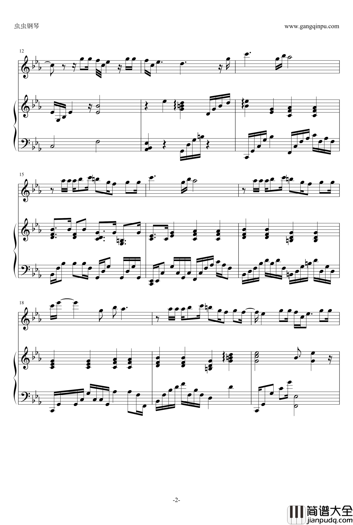 过不去钢琴谱_张惠妹