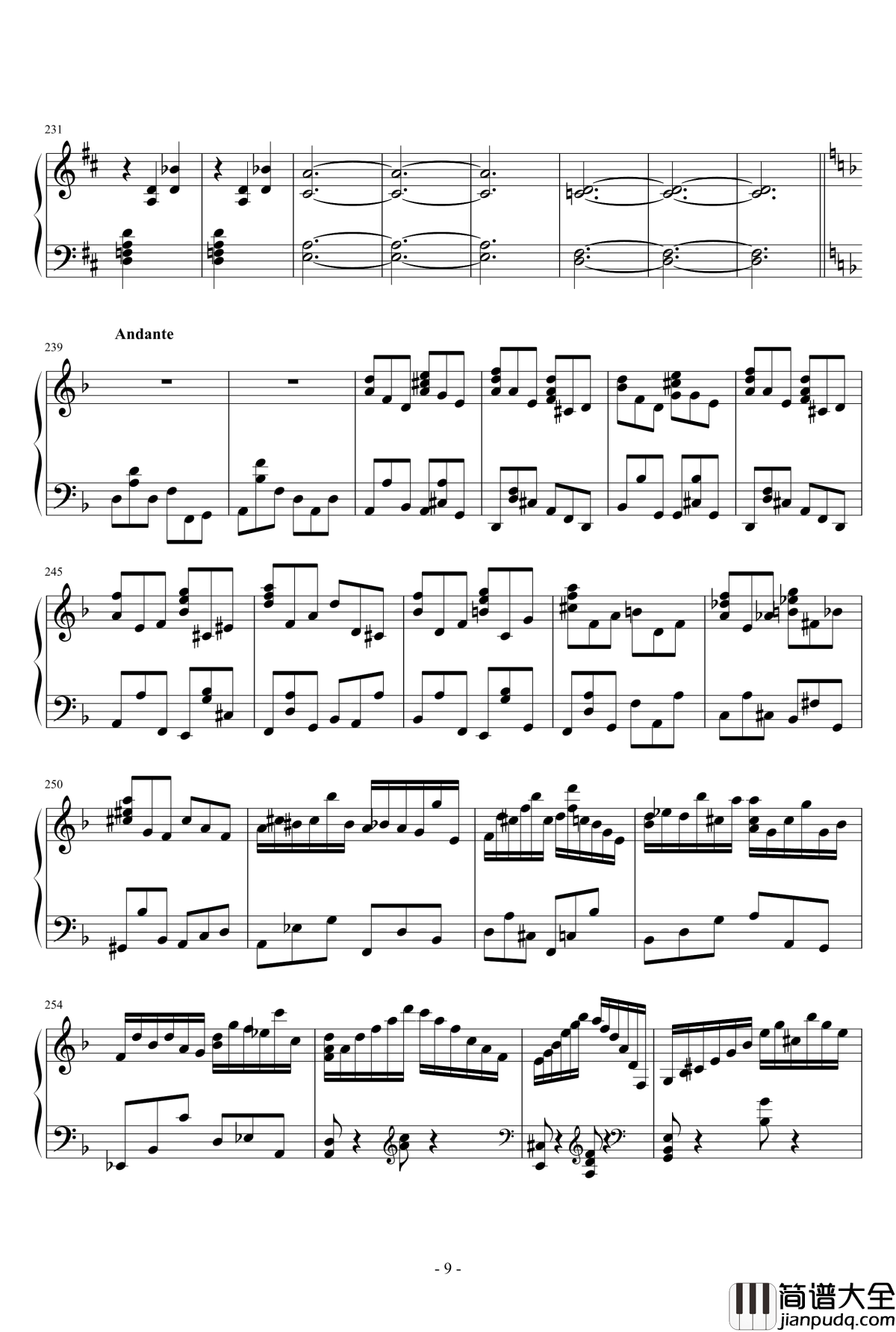 谐谑曲钢琴谱_两只老虎_K550