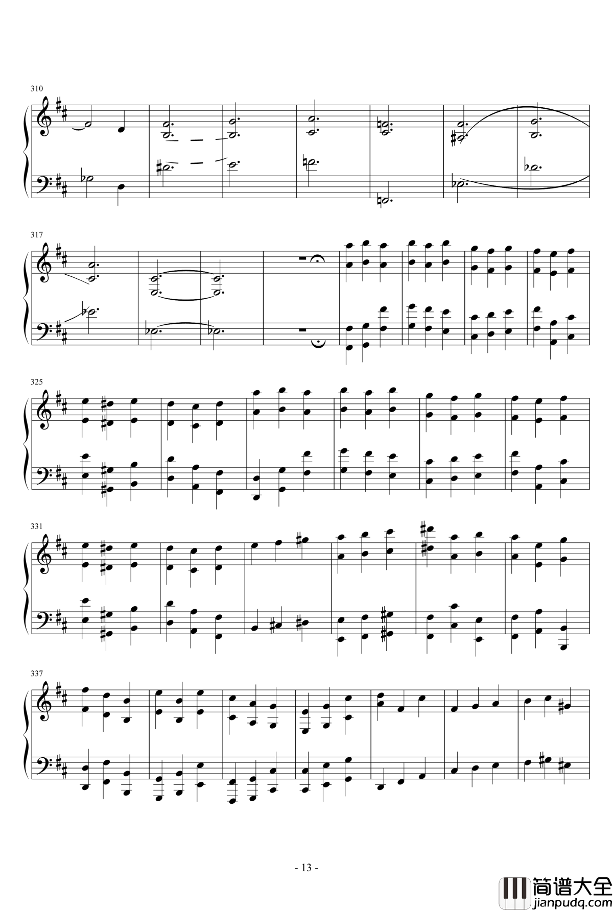 谐谑曲钢琴谱_两只老虎_K550