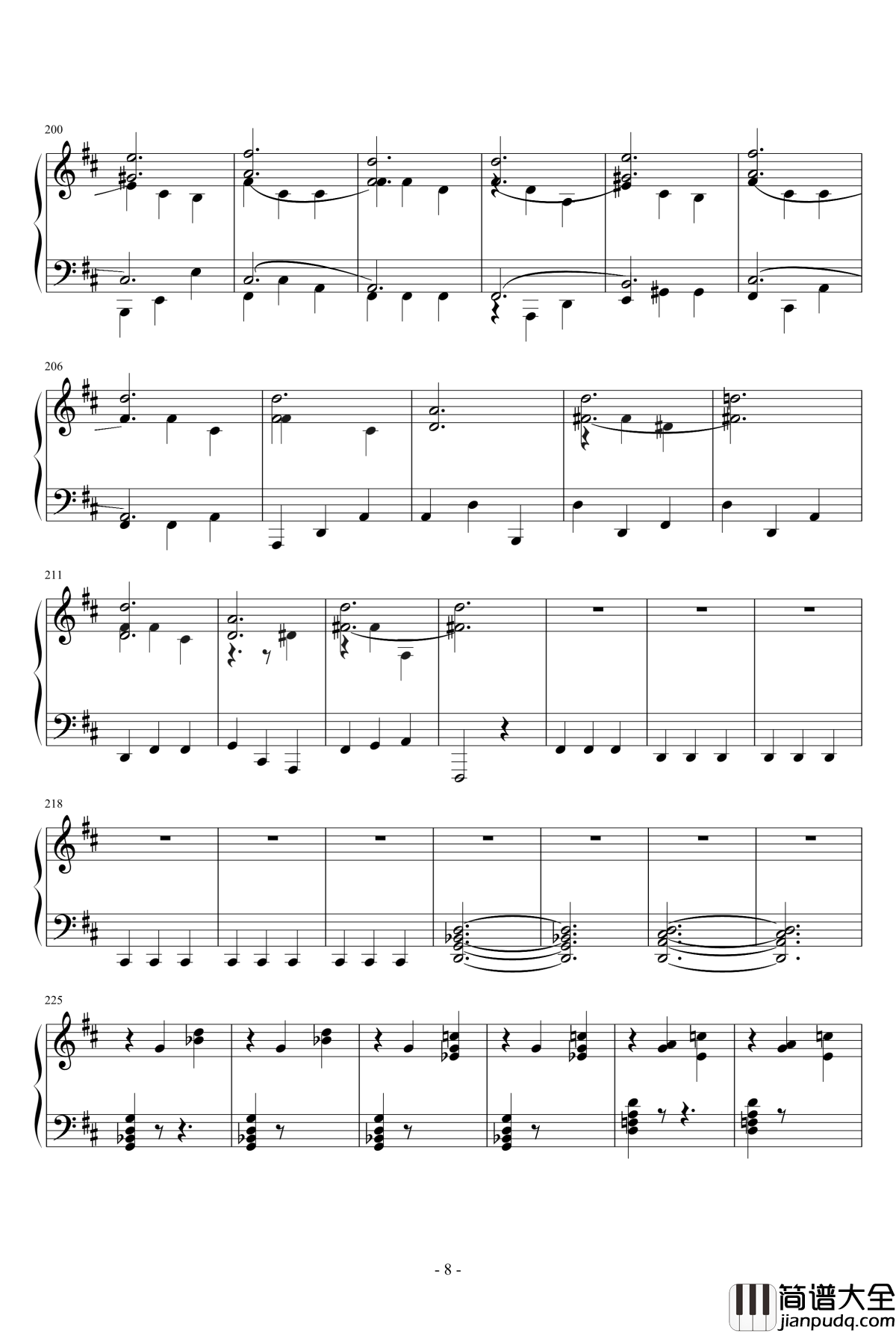 谐谑曲钢琴谱_两只老虎_K550