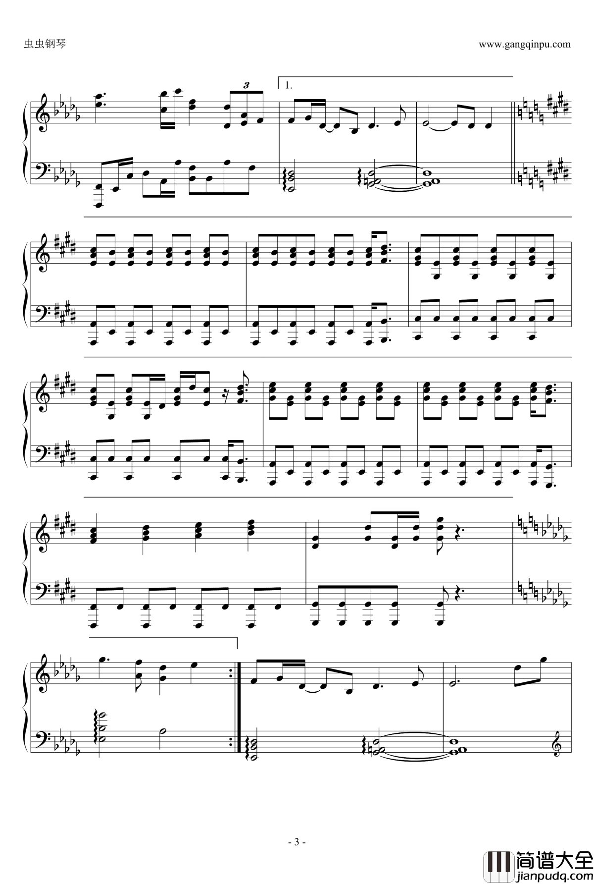 我会记得你钢琴谱_战长沙片尾曲_霍建华