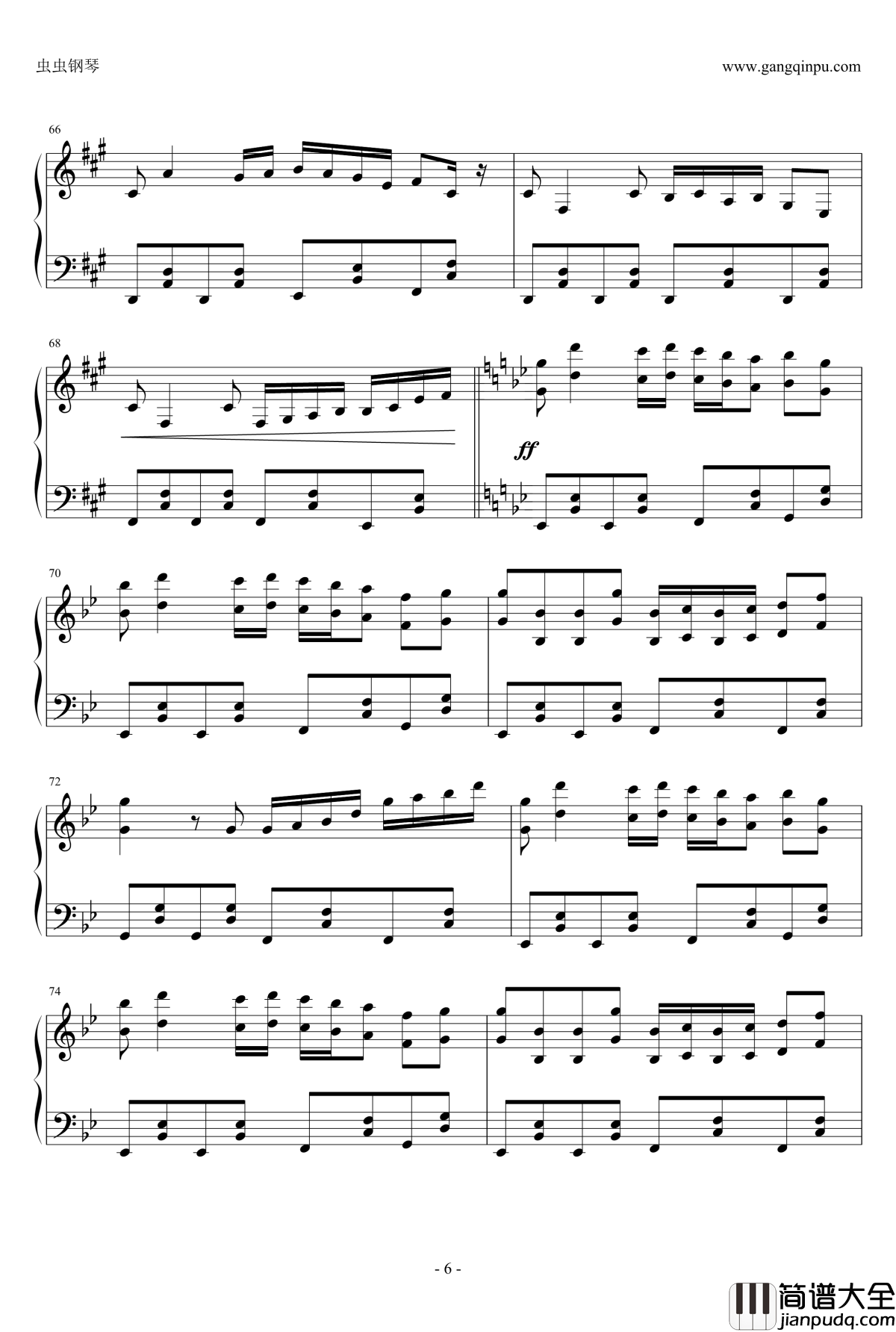 东之国的不眠之夜钢琴谱_东方文花帖