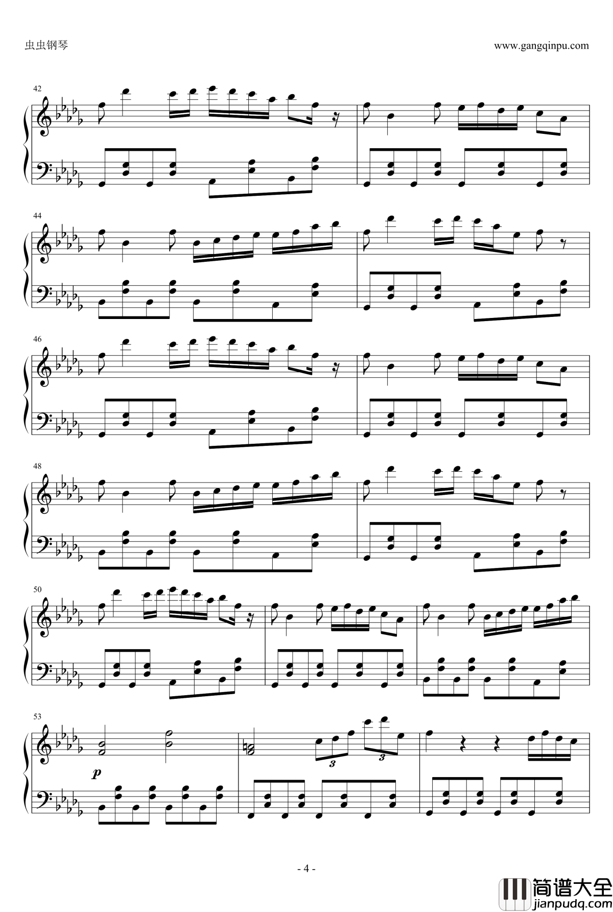 东之国的不眠之夜钢琴谱_东方文花帖