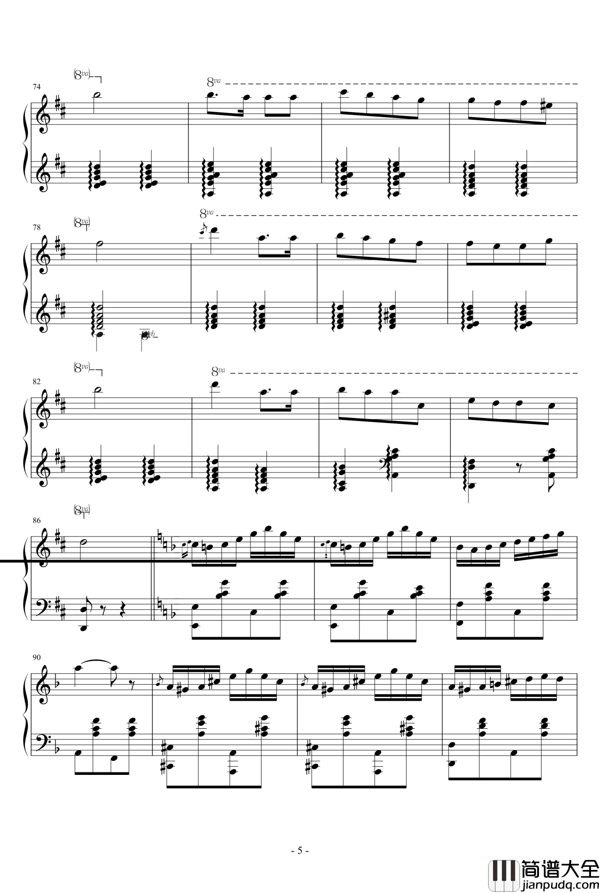 查尔达什舞曲钢琴谱_钢琴版_蒙蒂