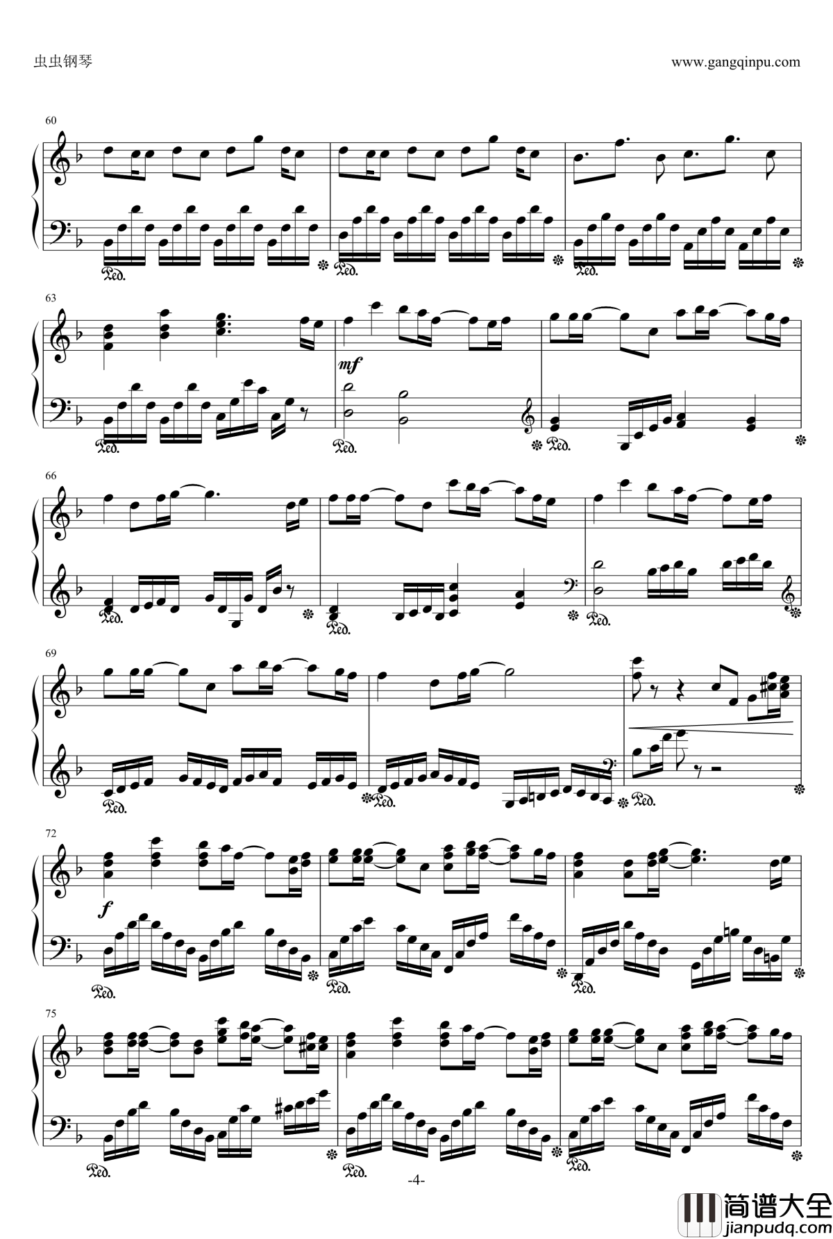 赤い涙钢琴谱_Full_Ver._灼眼的夏娜