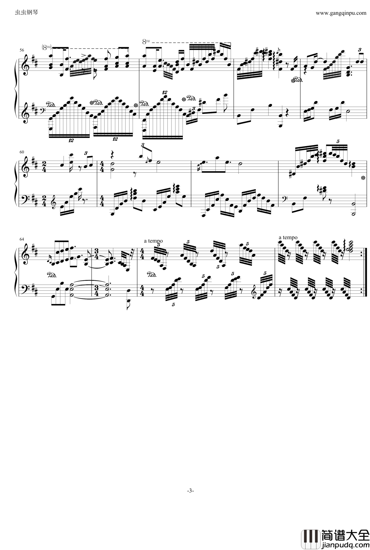 晴钢琴谱_华丽炫技版_汪苏泷