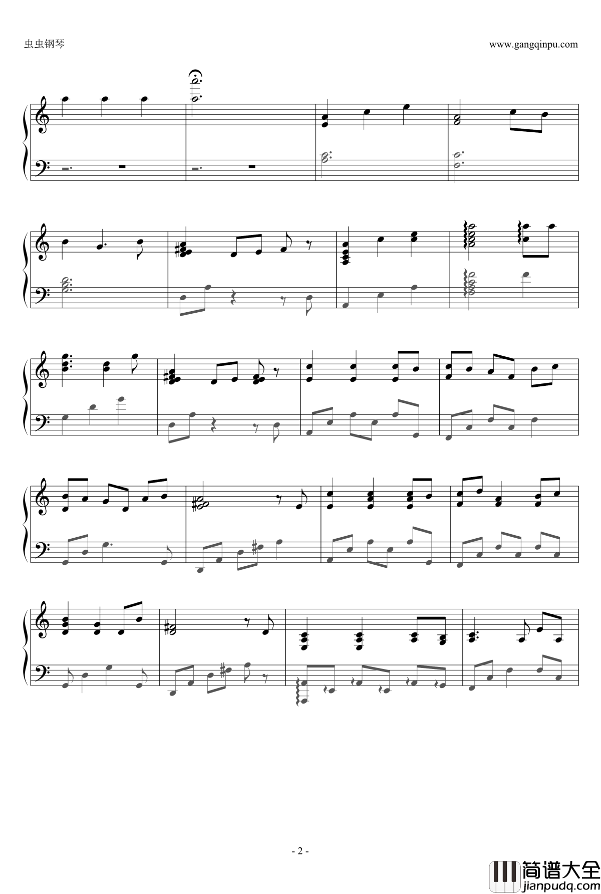 无惧此夜钢琴谱_Fear_not_this_Night_Jeremy_Soule