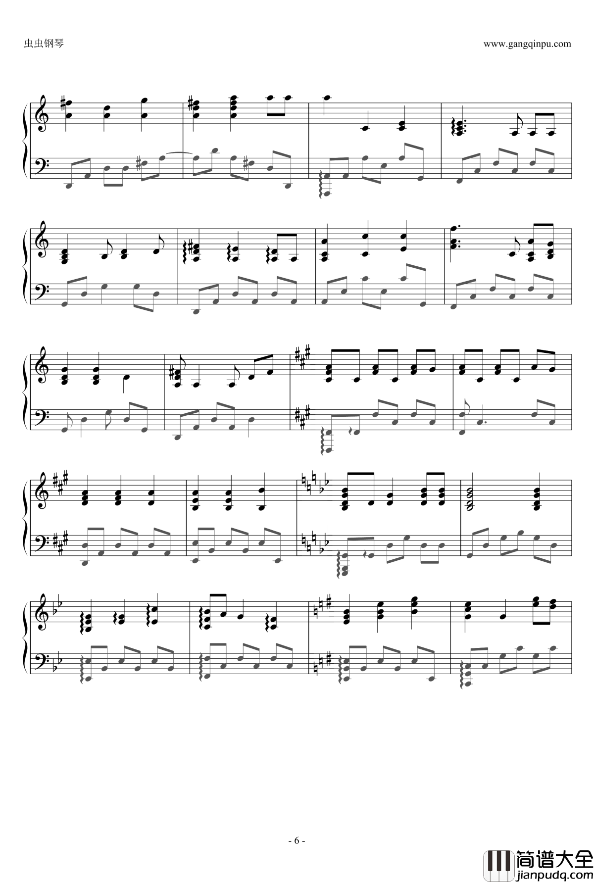 无惧此夜钢琴谱_Fear_not_this_Night_Jeremy_Soule