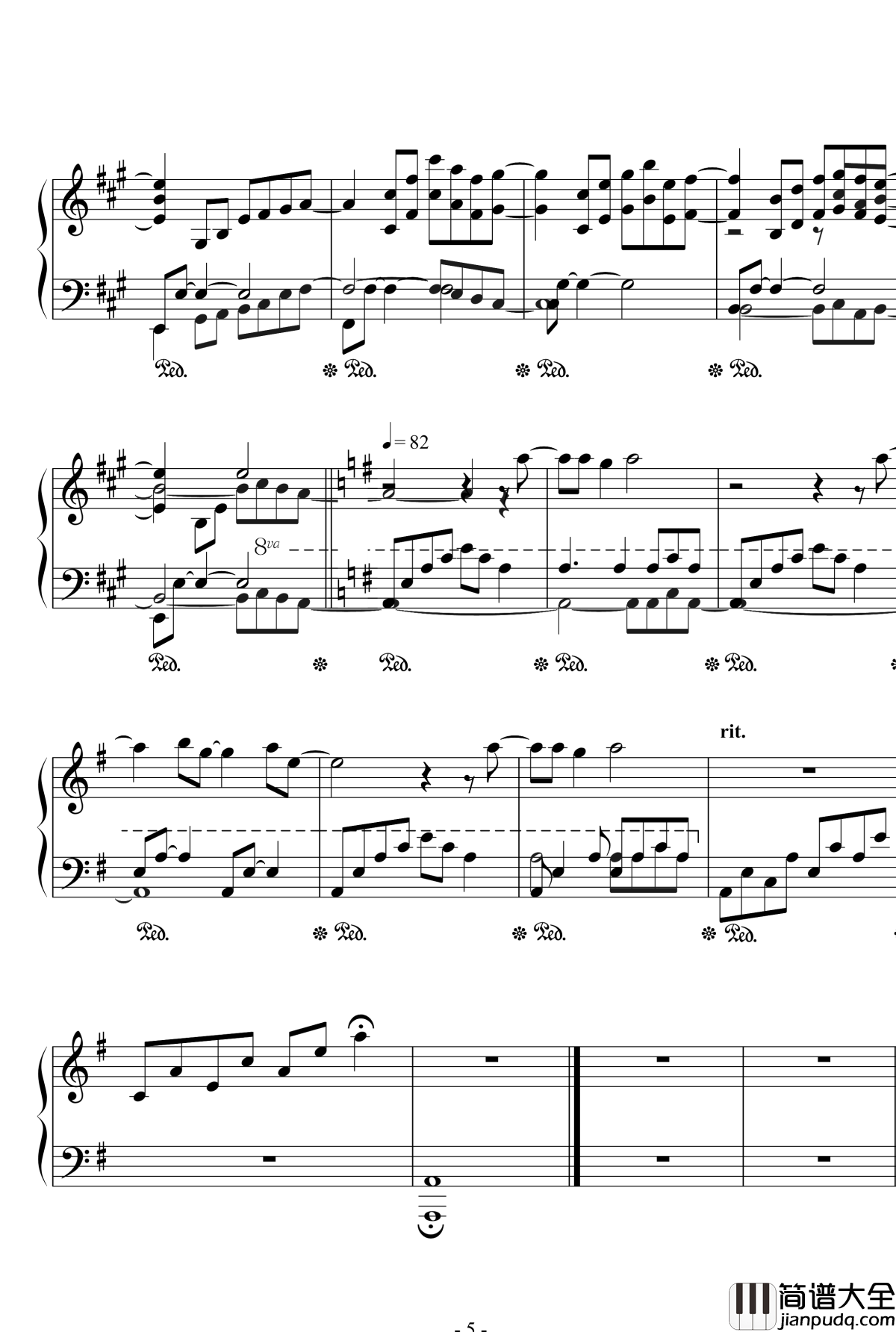 Aqua_Harp钢琴谱_Wayne_Lytle