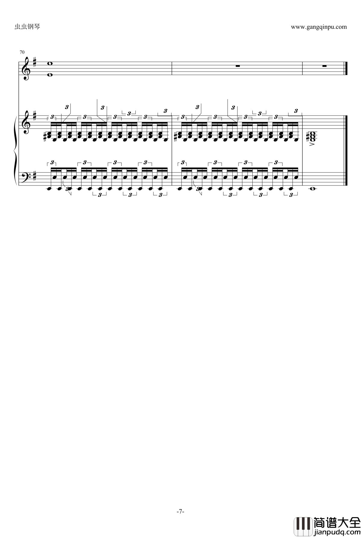 龙的传人钢琴谱_王力宏_四声部大合唱