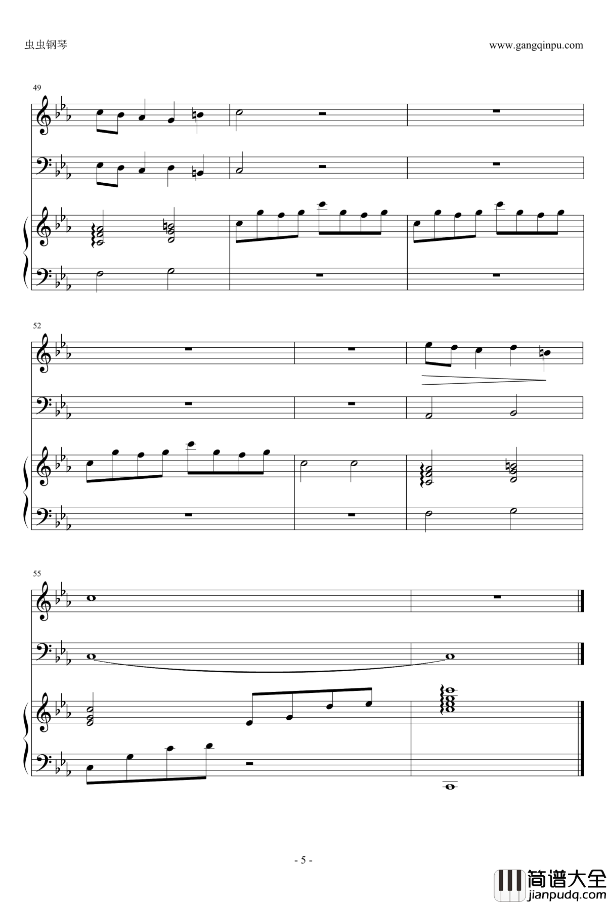 天空之城钢琴谱_小提琴大提琴钢琴_久石让