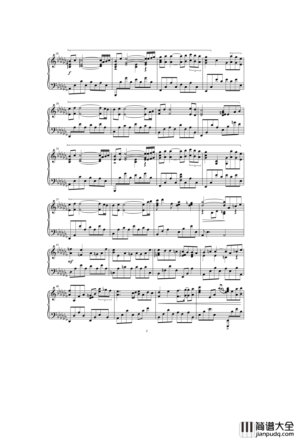 Kiss_The_Rain_in_A钢琴谱_Flat_minor_Yiruma