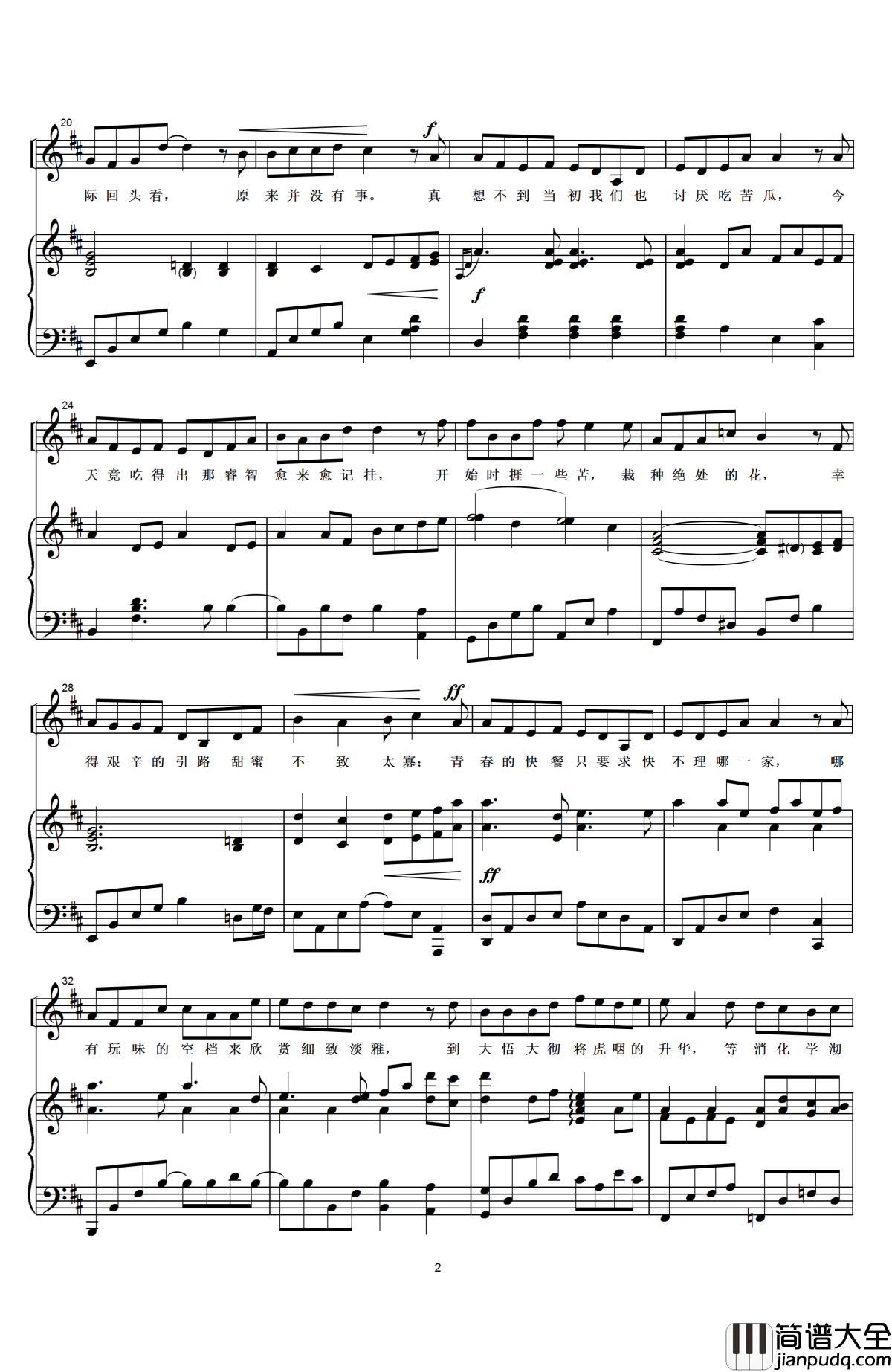 苦瓜钢琴谱_陈奕迅