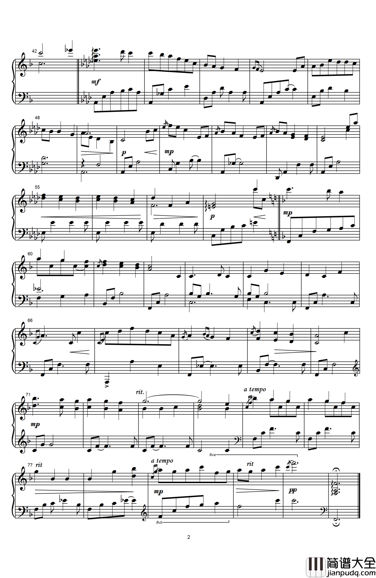 Away_in_a_Manger钢琴谱_马槽歌_David_Huntsinger