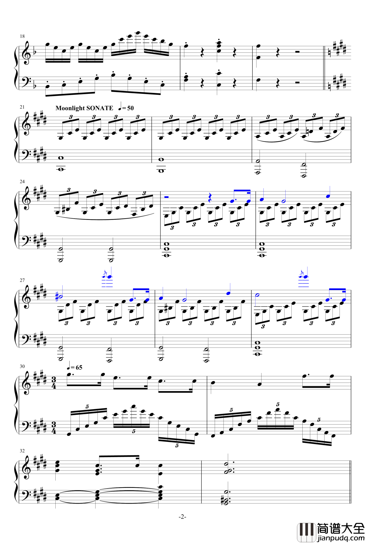 生日快乐组曲钢琴谱_终极古典串烧_宋予陌