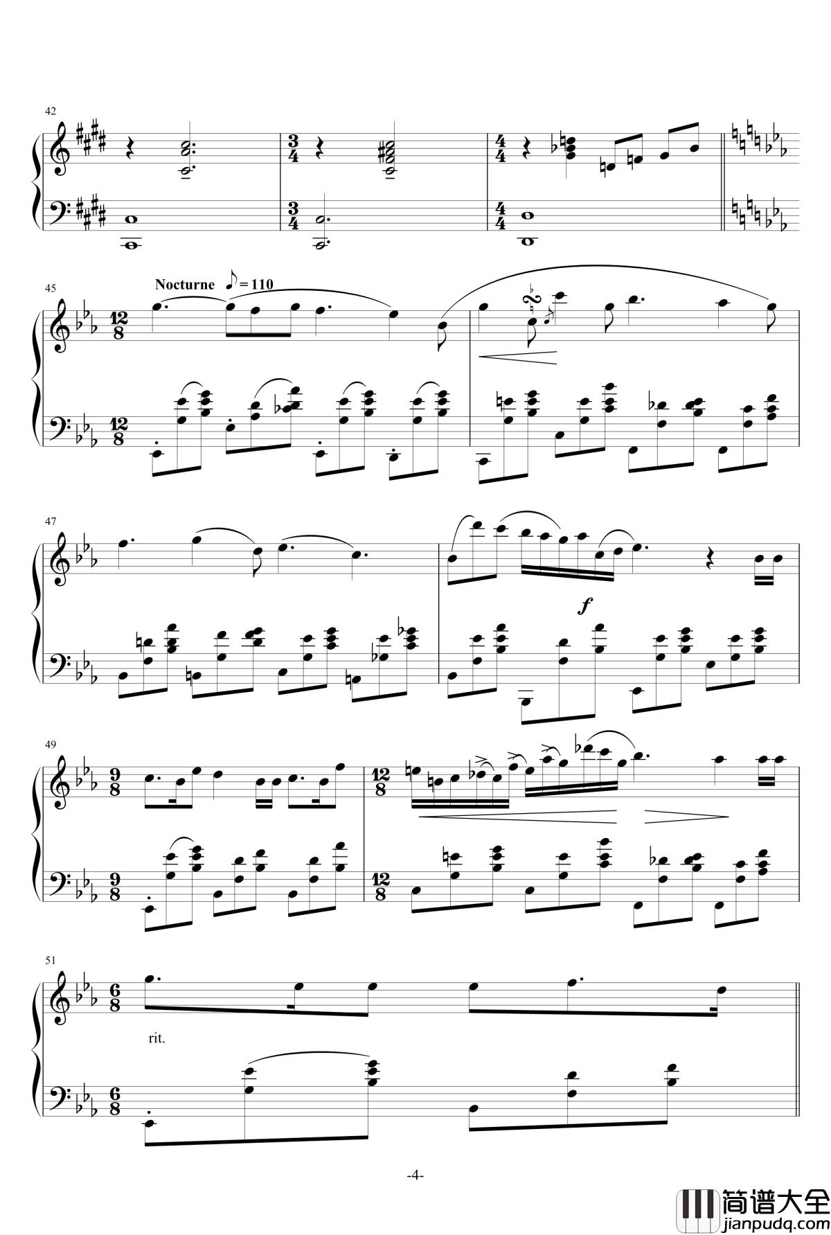 生日快乐组曲钢琴谱_终极古典串烧_宋予陌