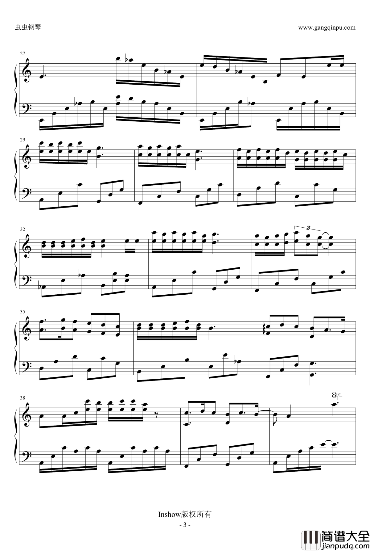 匆匆那年钢琴谱_C调_王菲