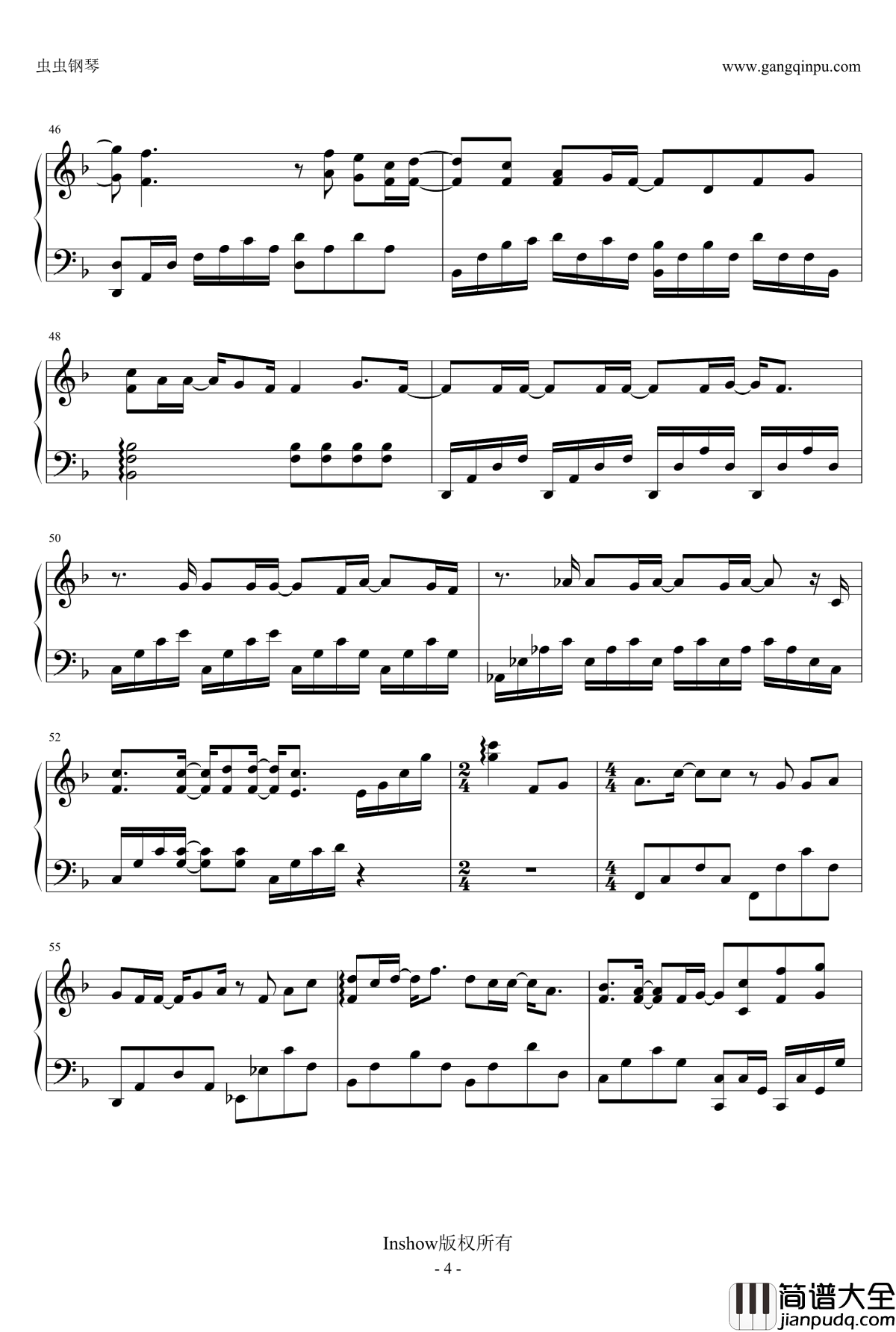 活色生香钢琴谱_李易峰