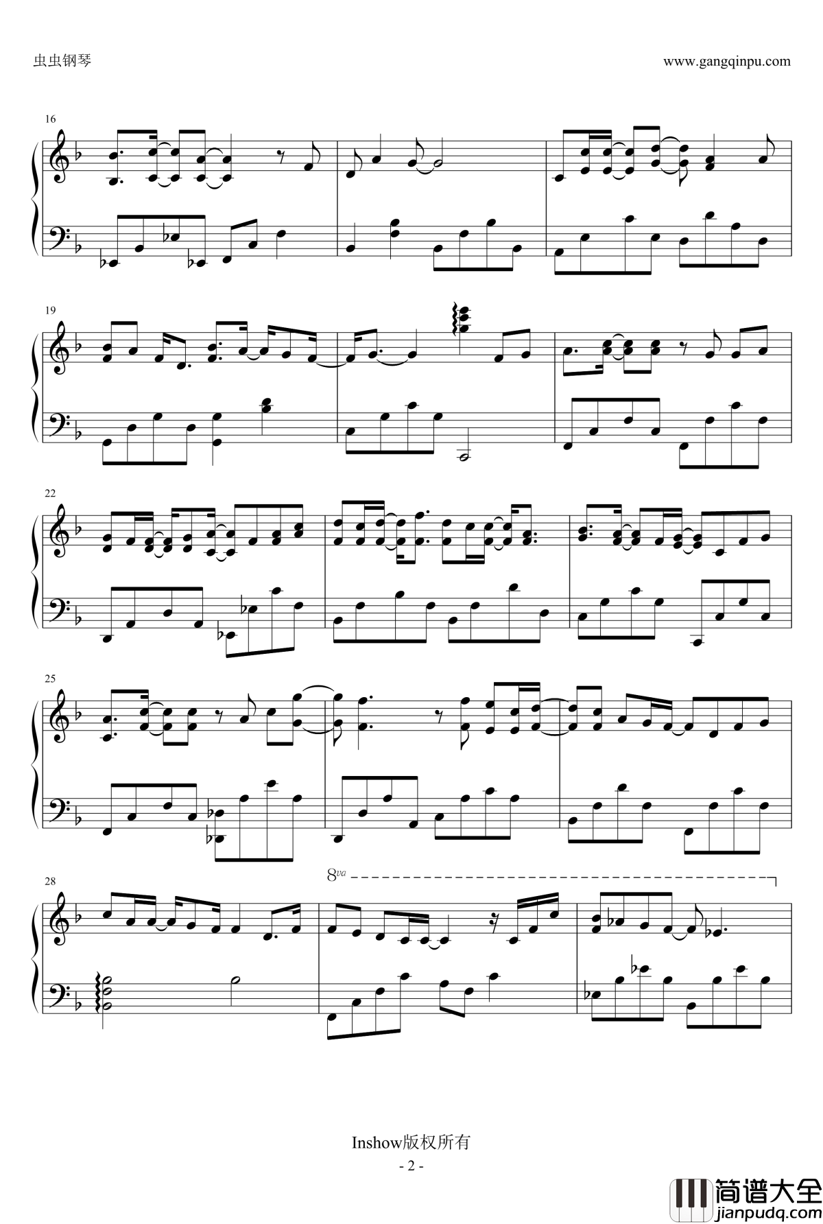 活色生香钢琴谱_李易峰