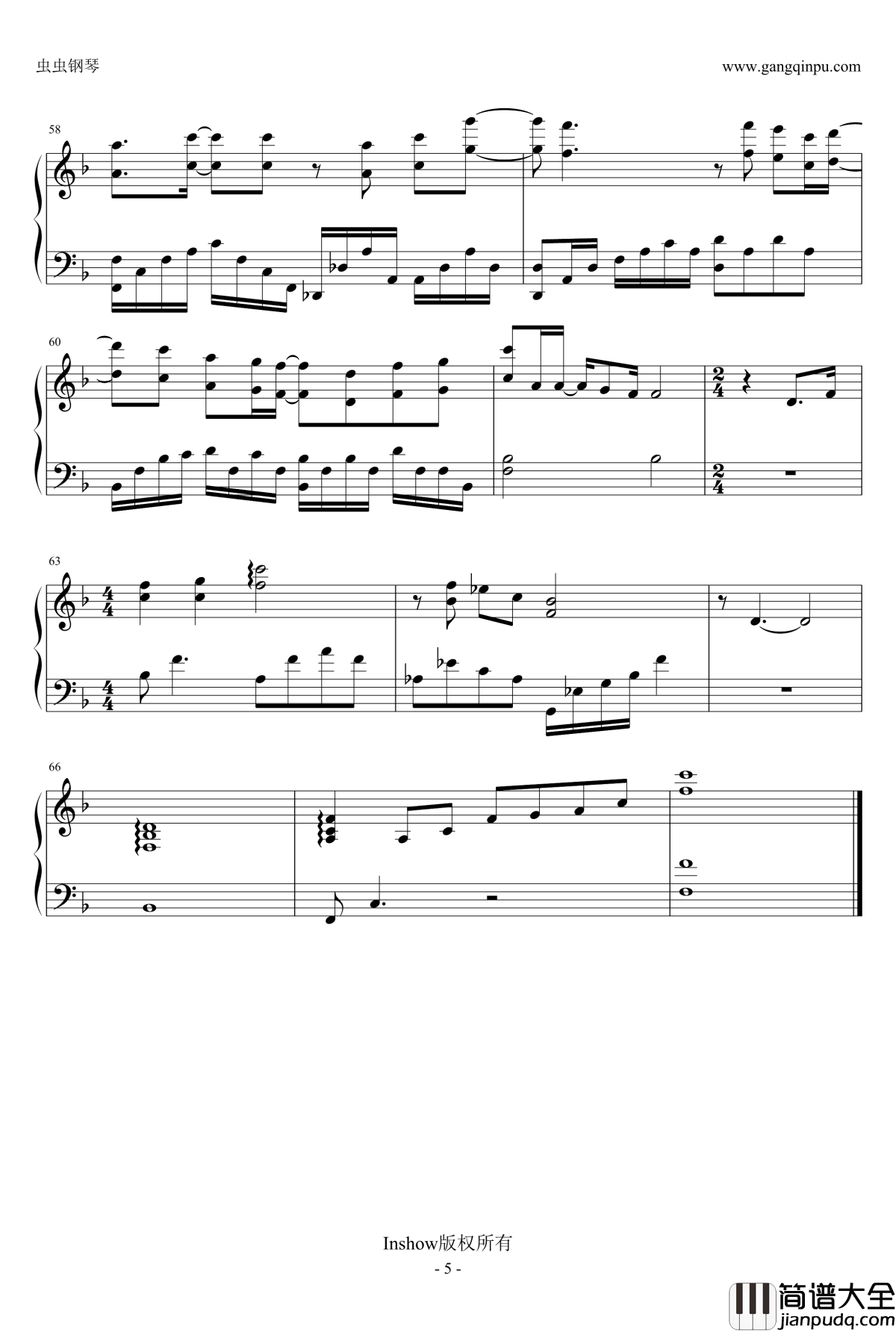 活色生香钢琴谱_李易峰