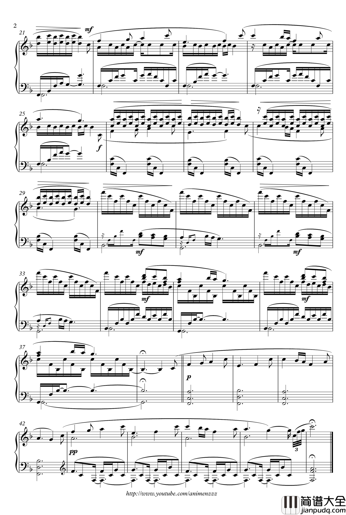 My_precious_friend钢琴谱_animenzzz