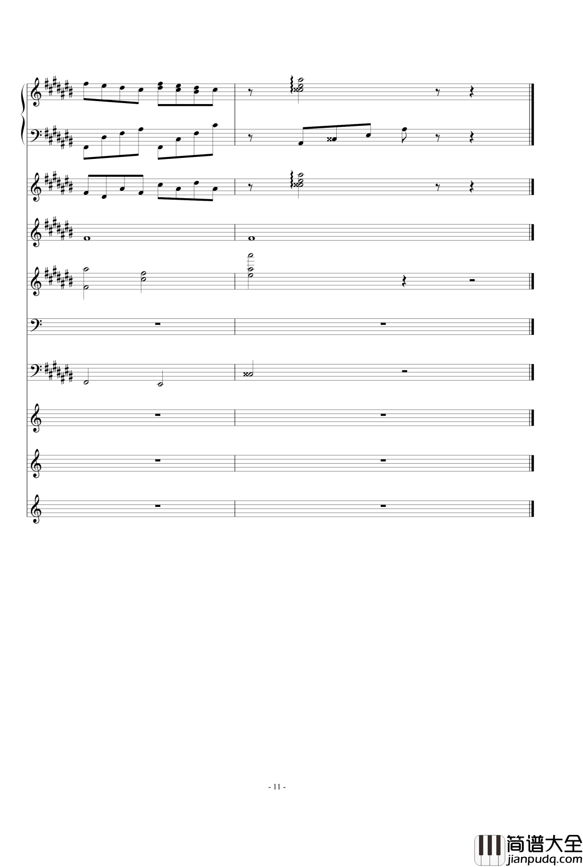 time_gone钢琴谱_lig_bri