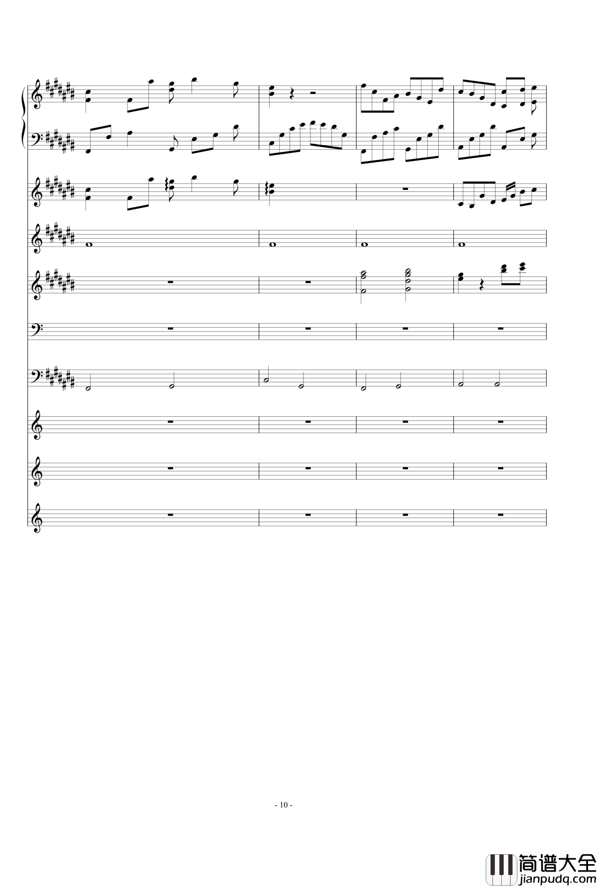 time_gone钢琴谱_lig_bri