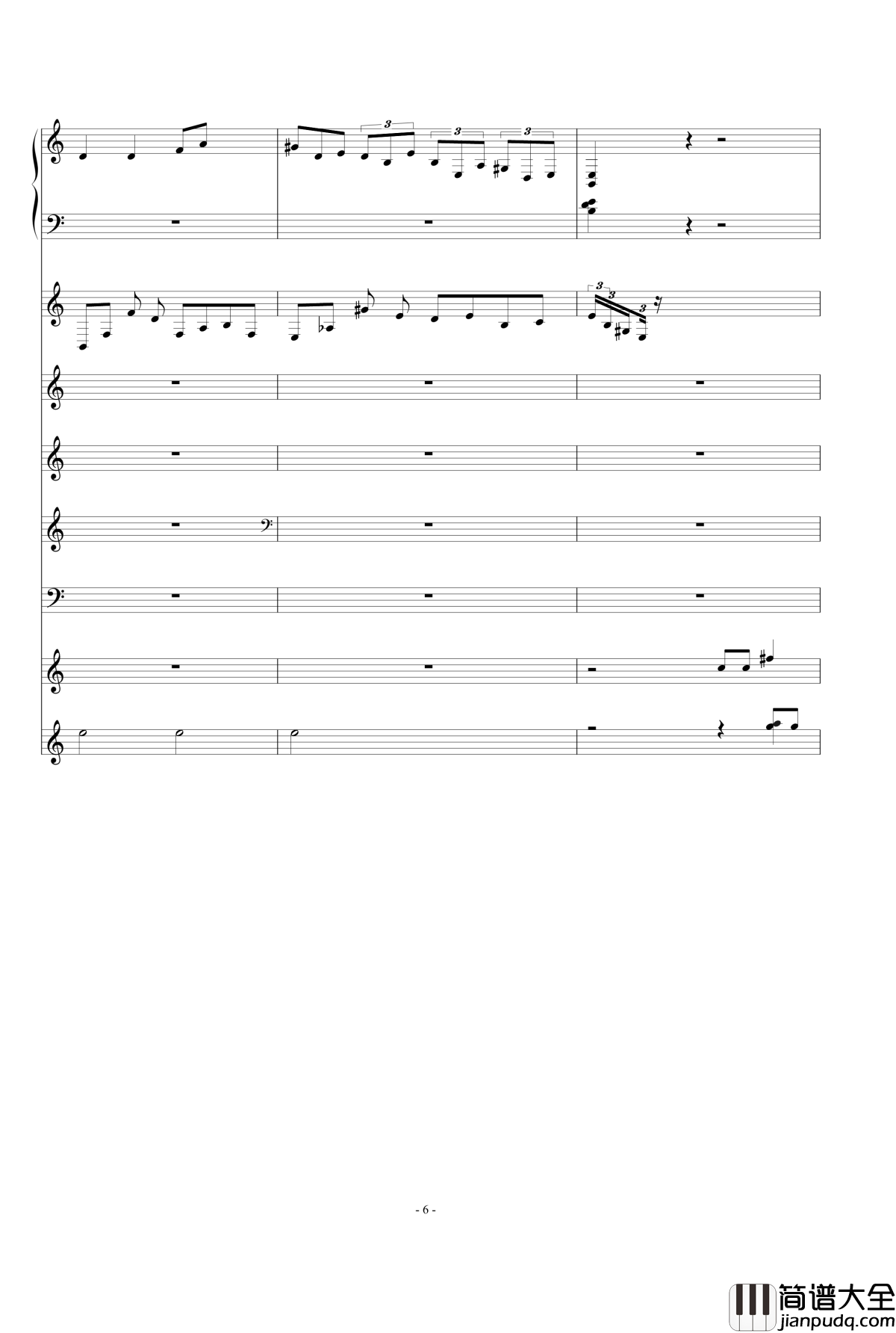 time_gone钢琴谱_lig_bri