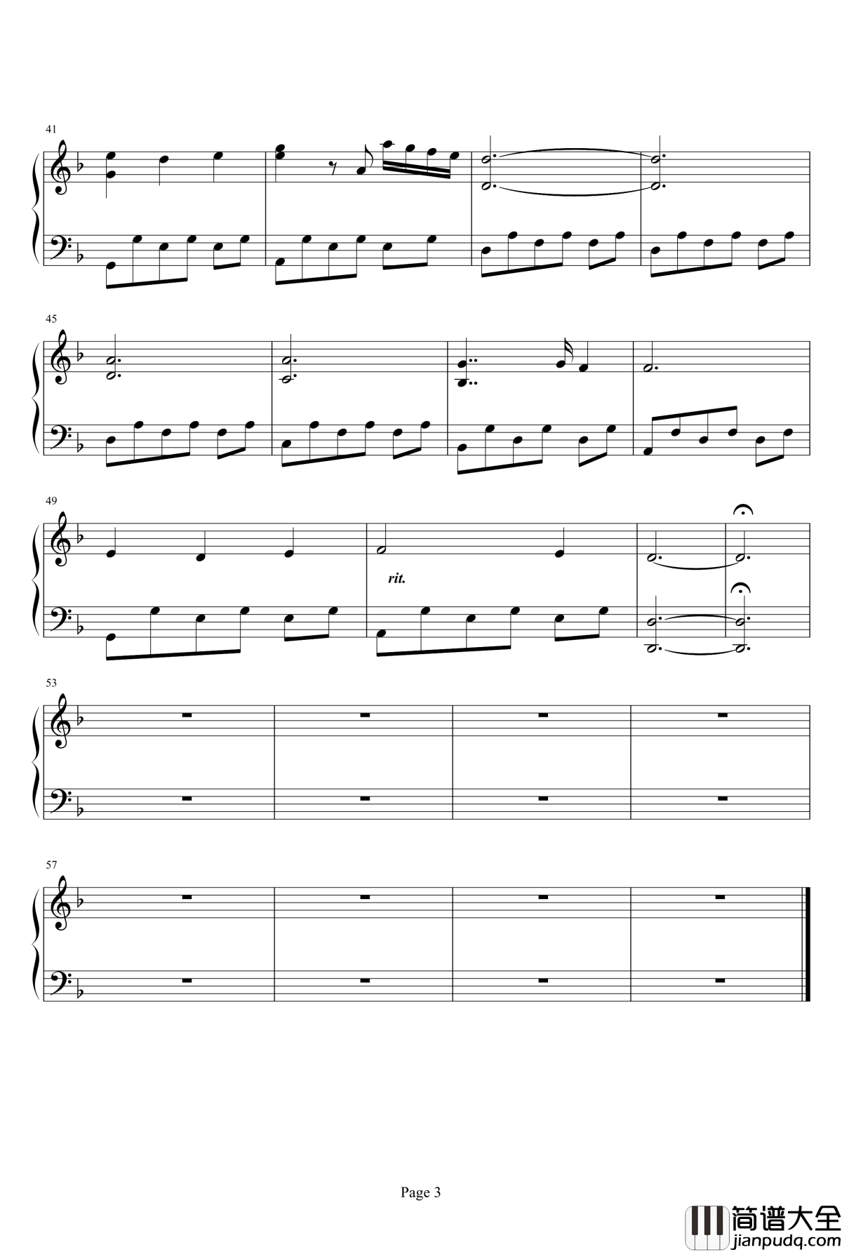 玩具岛原声钢琴谱