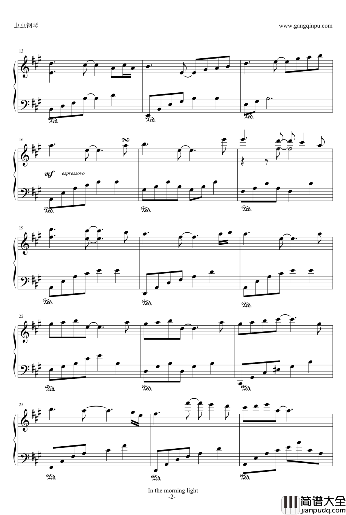 In_the_morning_light钢琴谱_雅尼