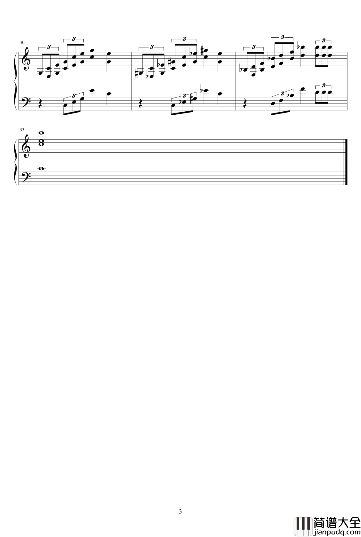 玛丽奥的隔壁老王叫卡农钢琴谱_宋予陌