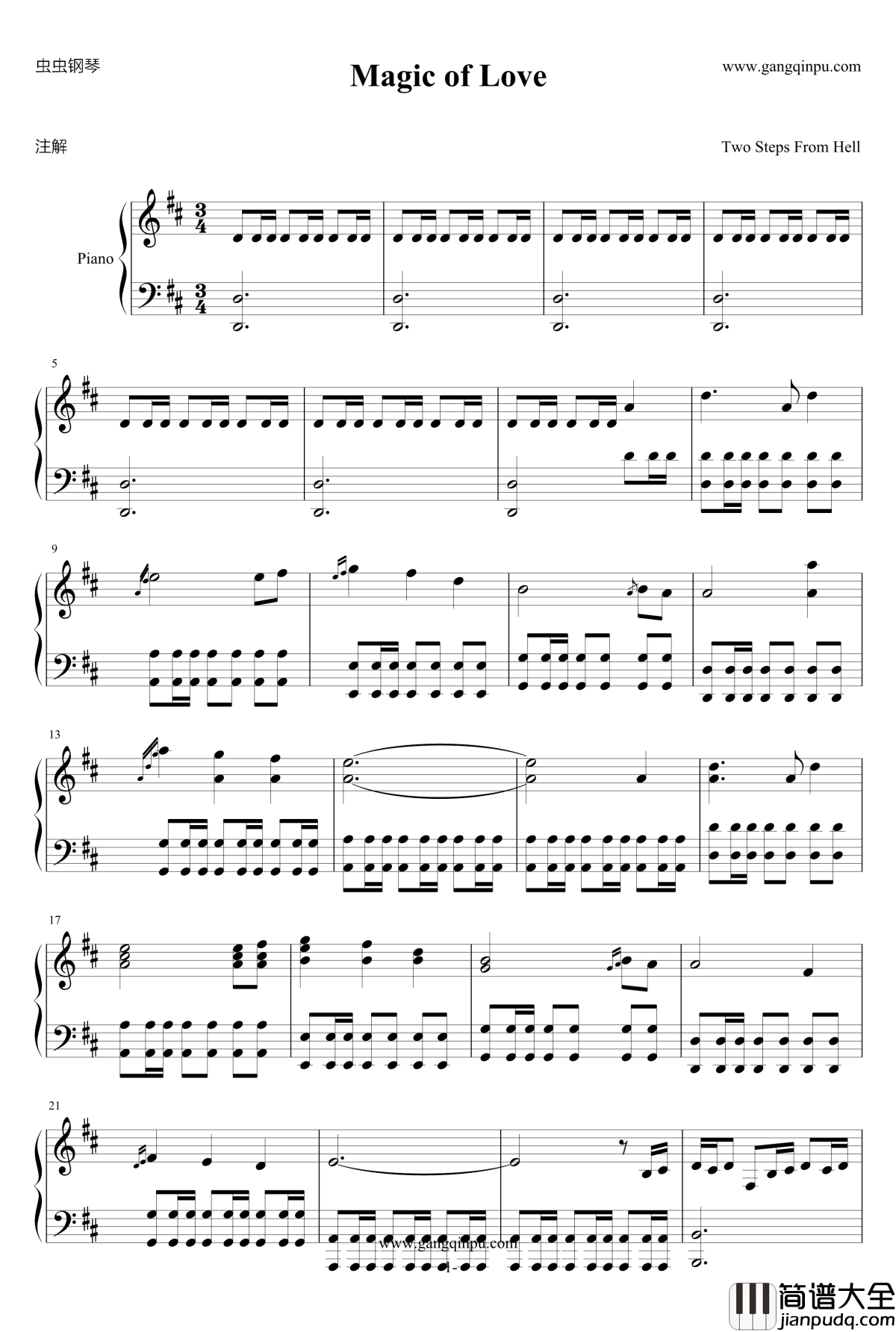 Magic_of_love钢琴谱_two_steps_from_hell