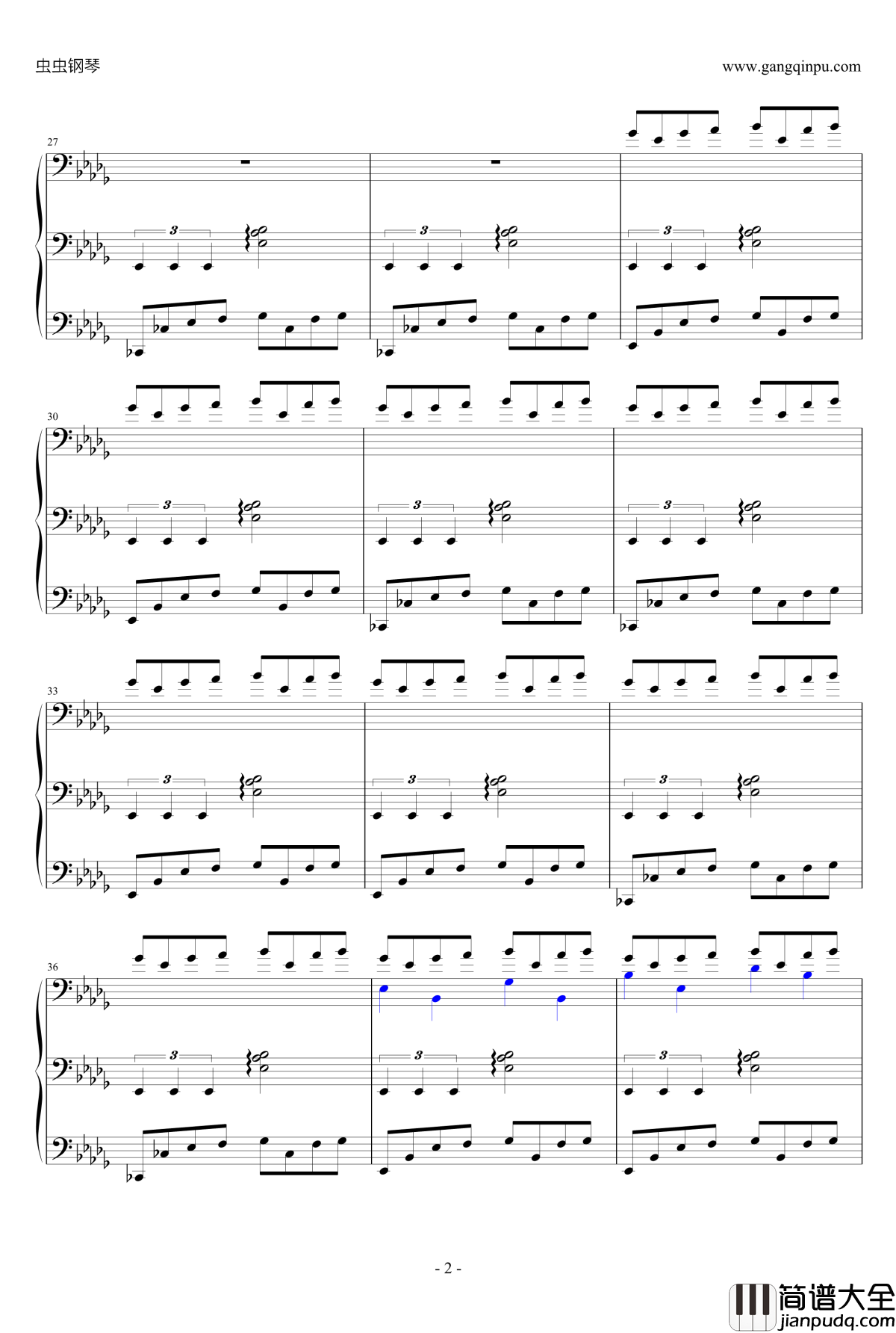 万恶之源钢琴谱_生人回避