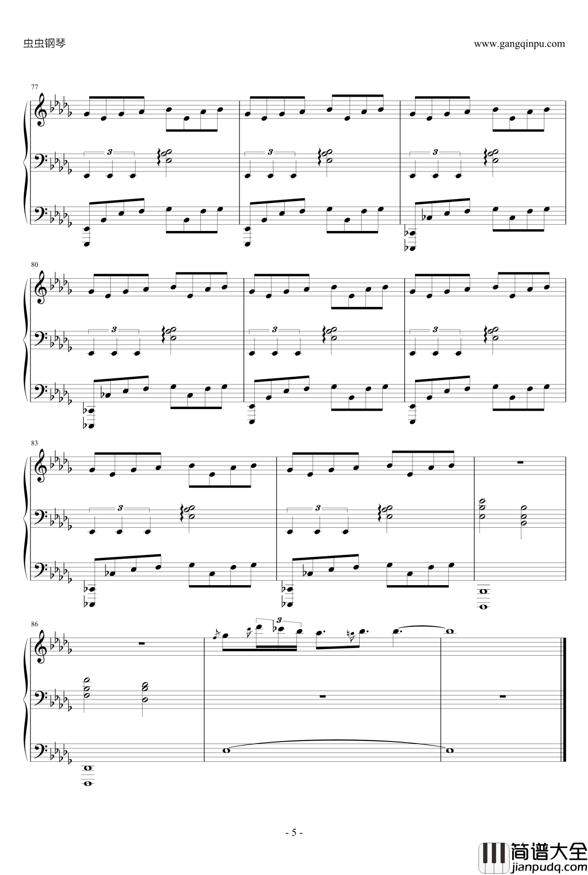 万恶之源钢琴谱_生人回避