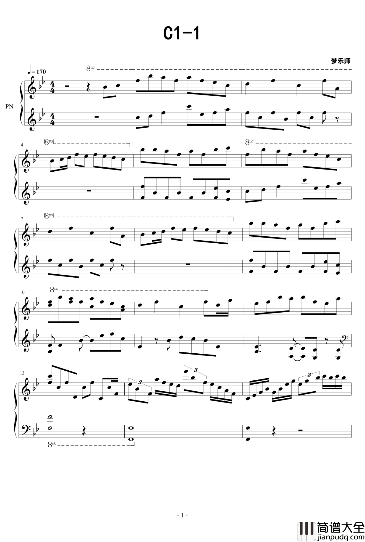 从零学作曲C1_1钢琴谱_梦乐师