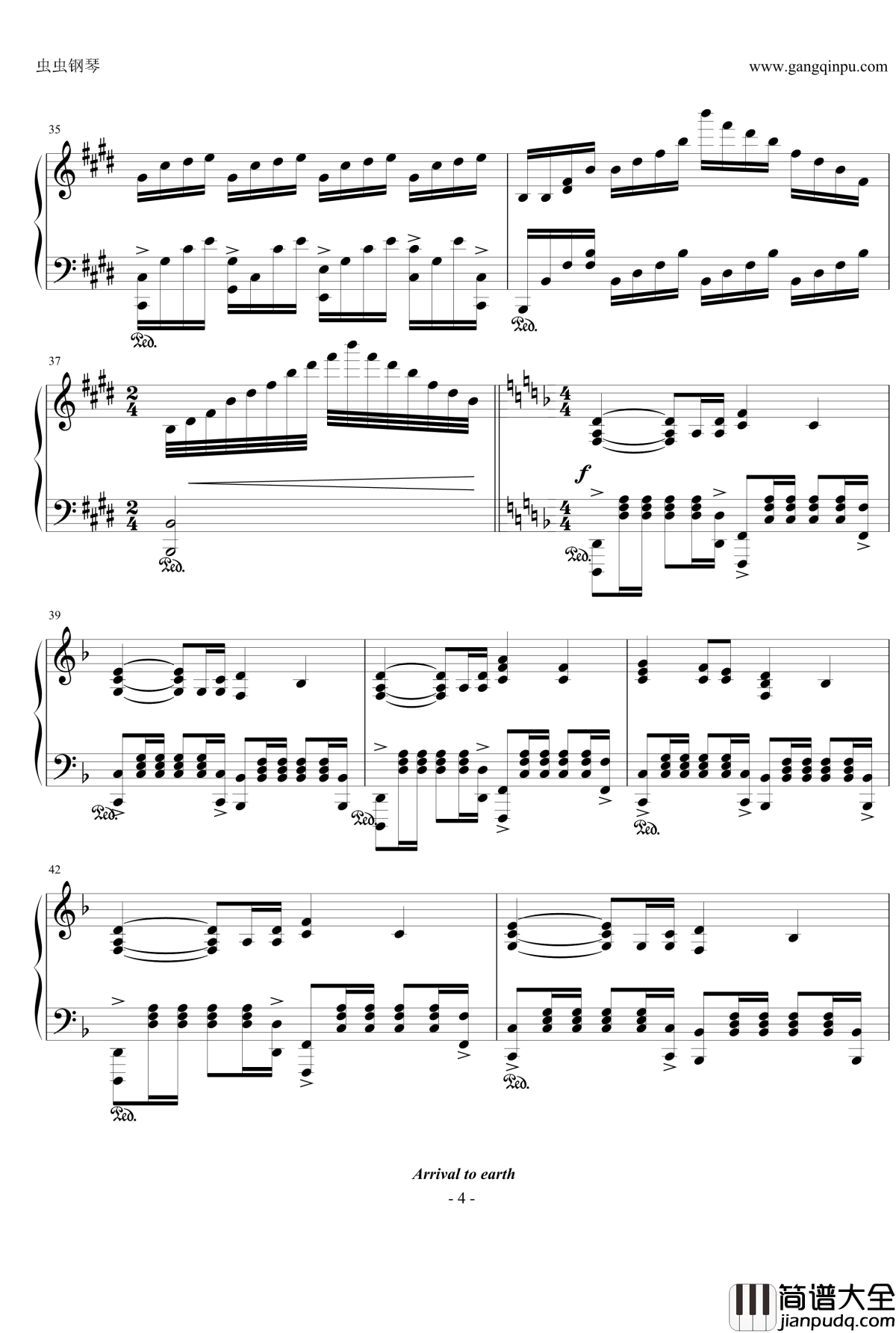 变形金刚钢琴谱