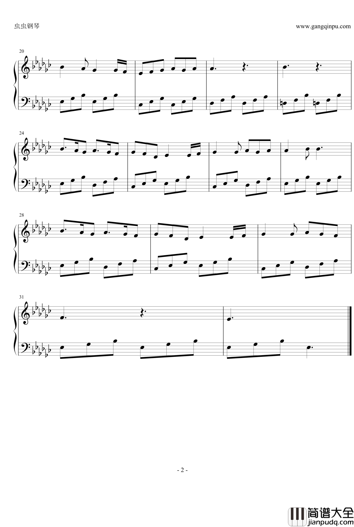 raggs_requiem钢琴谱_简单版_神幻拍档